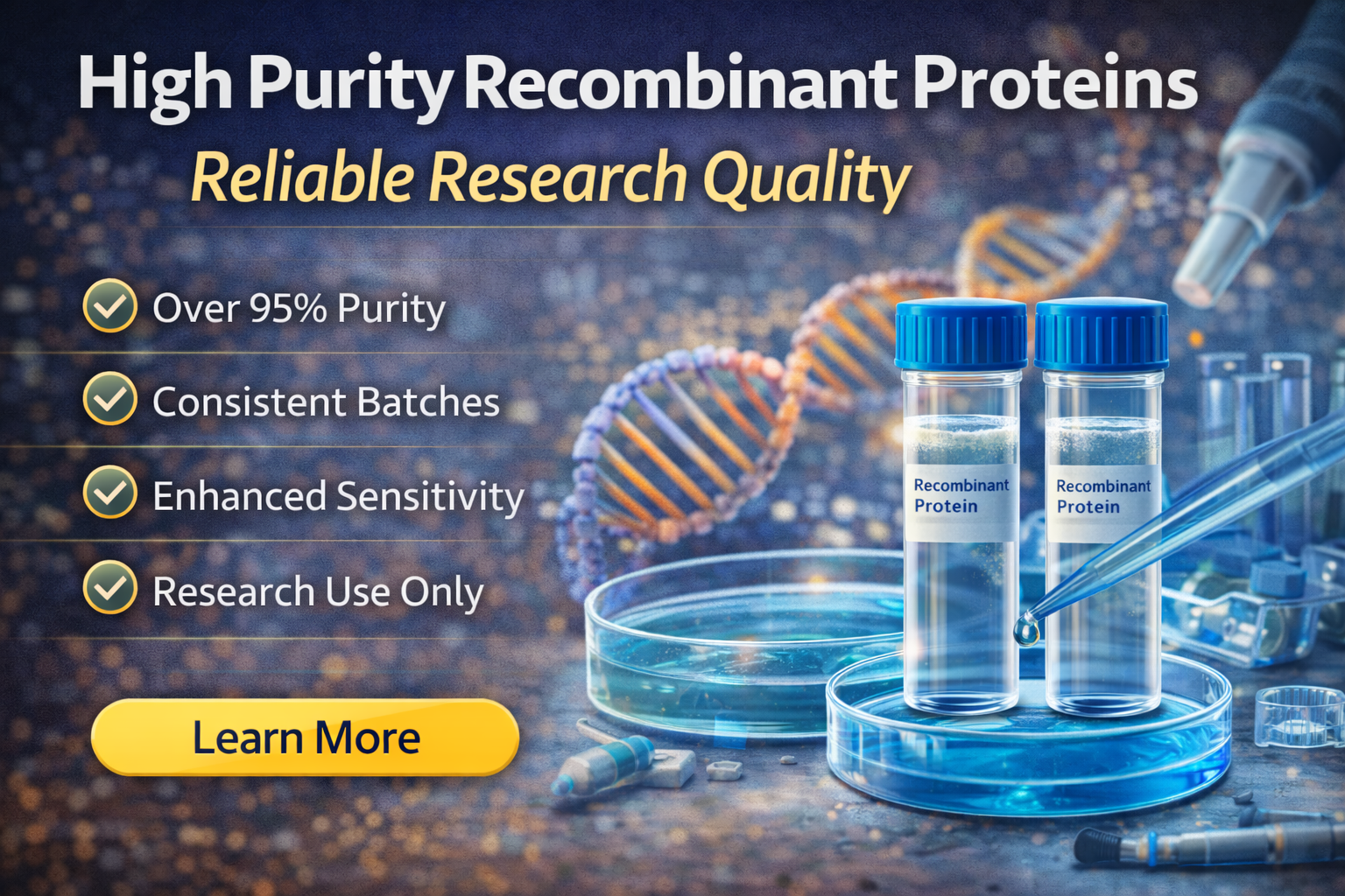 High Purity Recombinant Proteins | Reliable Research Quality